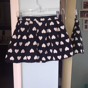 Forever 21 Girls Hearts Skirt
